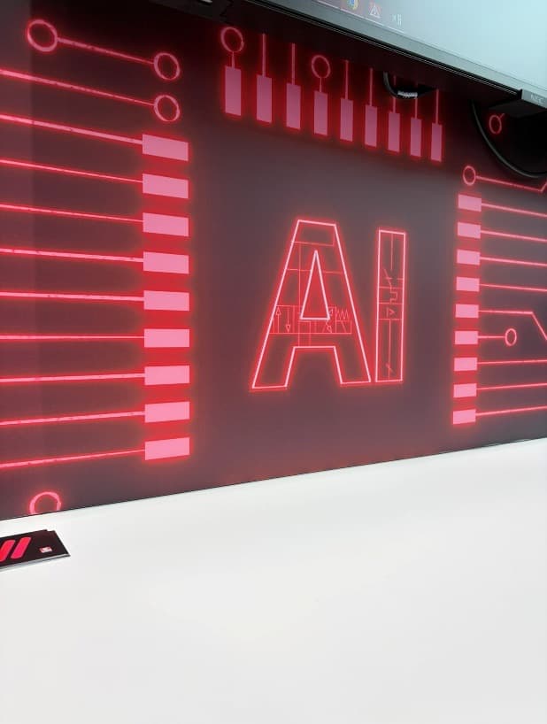 AI-lichtinstallatie op de beurs