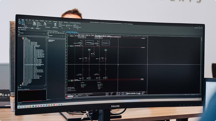 Elektrisch schema in ontwerpsoftware